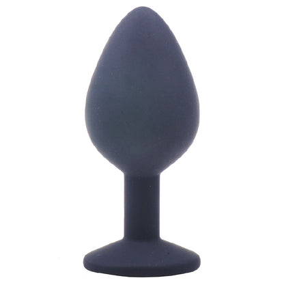 PlayBound UK adult toys & lingerie: medium black jewelled silicone butt plug