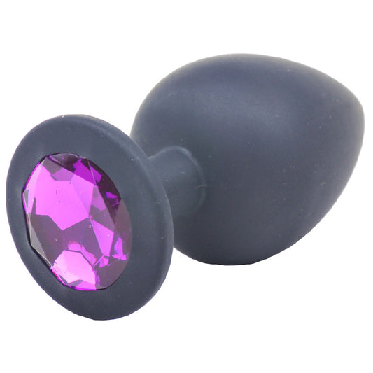 PlayBound UK adult toys & lingerie: large black jewelled silicone butt plug