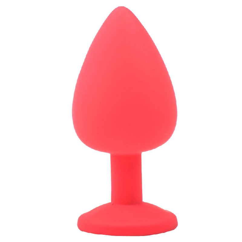 PlayBound UK adult toys & lingerie: large red jewelled silicone butt plug
