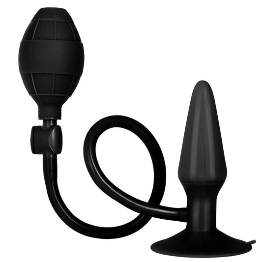 PlayBound UK adult toys & lingerie: black booty call pumper silicone inflatable small anal plug