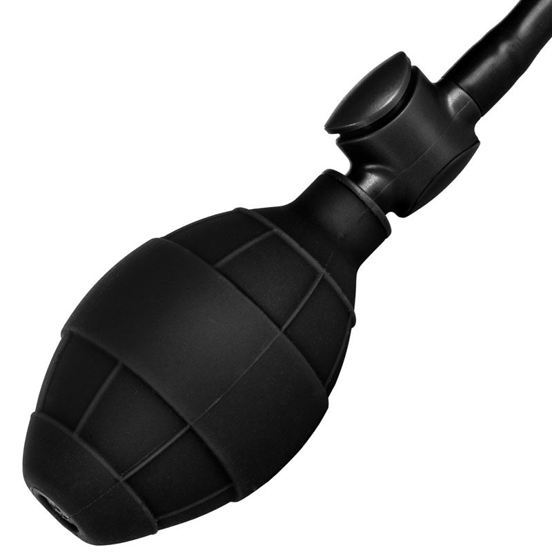 PlayBound UK adult toys & lingerie: black booty call pumper silicone inflatable medium anal plug