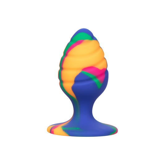 PlayBound UK adult toys & lingerie: cheeky medium swirl tie dye butt plug