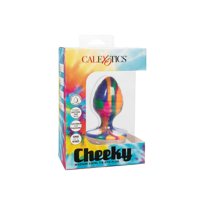 PlayBound UK adult toys & lingerie: cheeky medium swirl tie dye butt plug