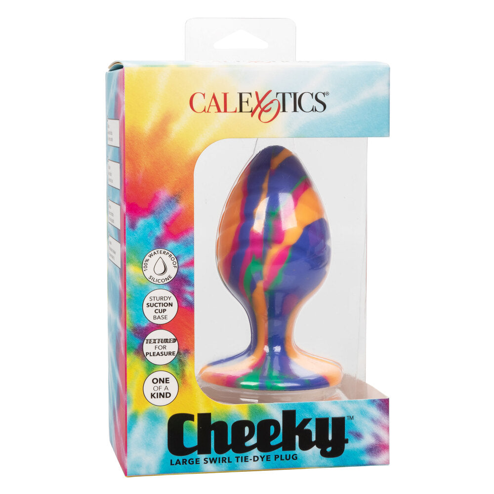 PlayBound UK adult toys & lingerie: cheeky large swirl tie dye butt plug