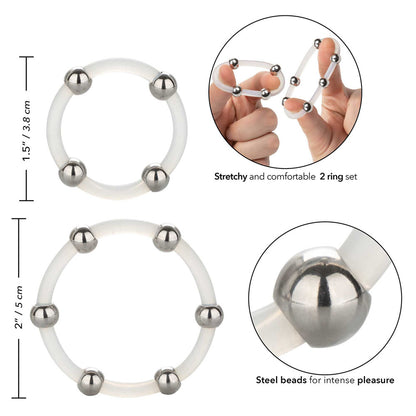 PlayBound UK adult toys & lingerie: steel beaded silicone ring set