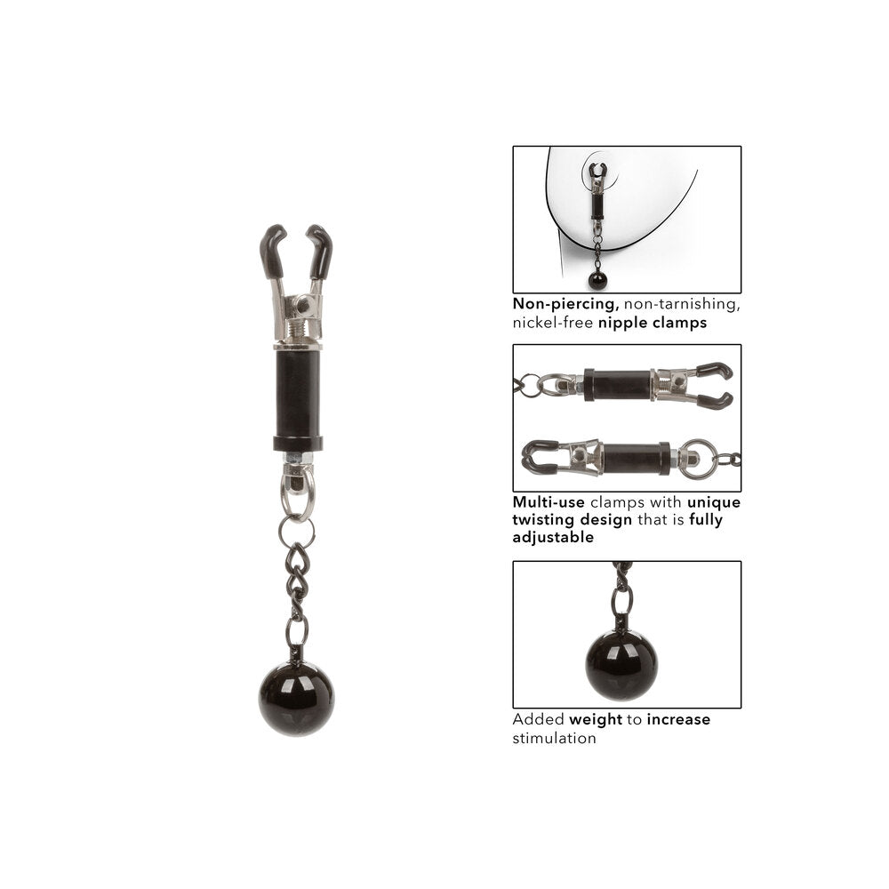 PlayBound UK adult toys & lingerie: nipple grips weighted twist nipple clamps
