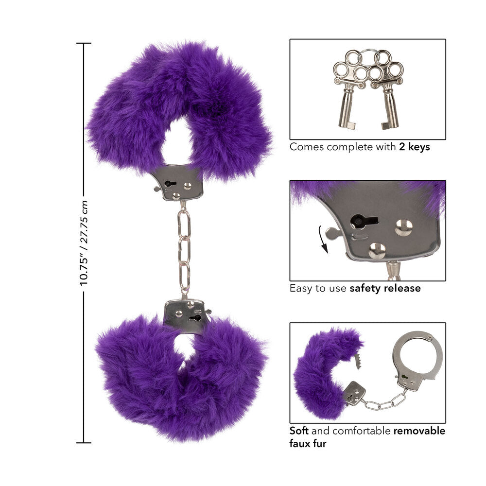 PlayBound UK adult toys & lingerie: ultra fluffy furry cuffs purple