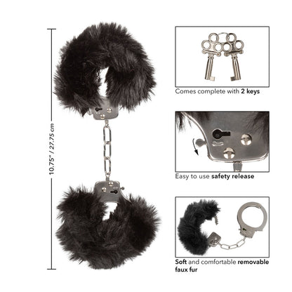PlayBound UK adult toys & lingerie: ultra fluffy furry cuffs black