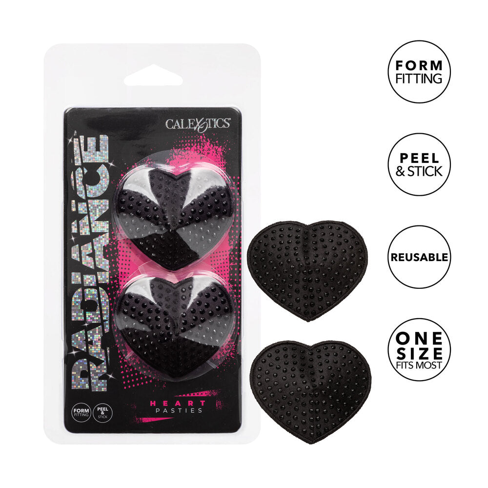 PlayBound UK adult toys & lingerie: radiance black heart pasties