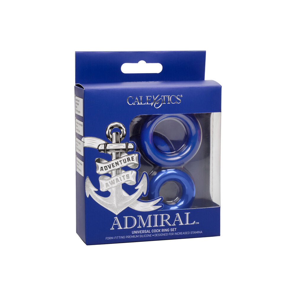 PlayBound UK adult toys & lingerie: admiral universal cock ring set blue