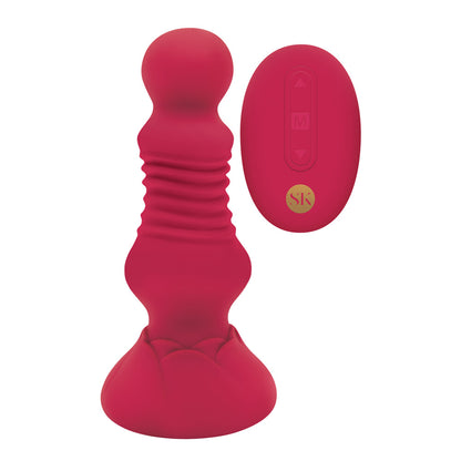 PlayBound UK adult toys & lingerie: secret kisses remote thrusting rosebud butt plug