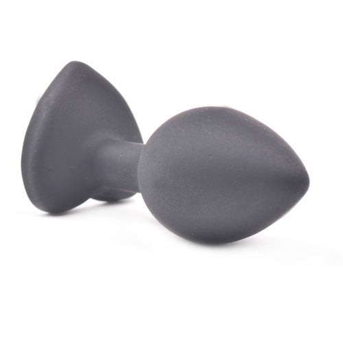 PlayBound UK adult toys & lingerie: small heart shaped diamond base black butt plug