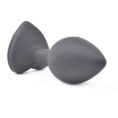 PlayBound UK adult toys & lingerie: small heart shaped diamond base black butt plug