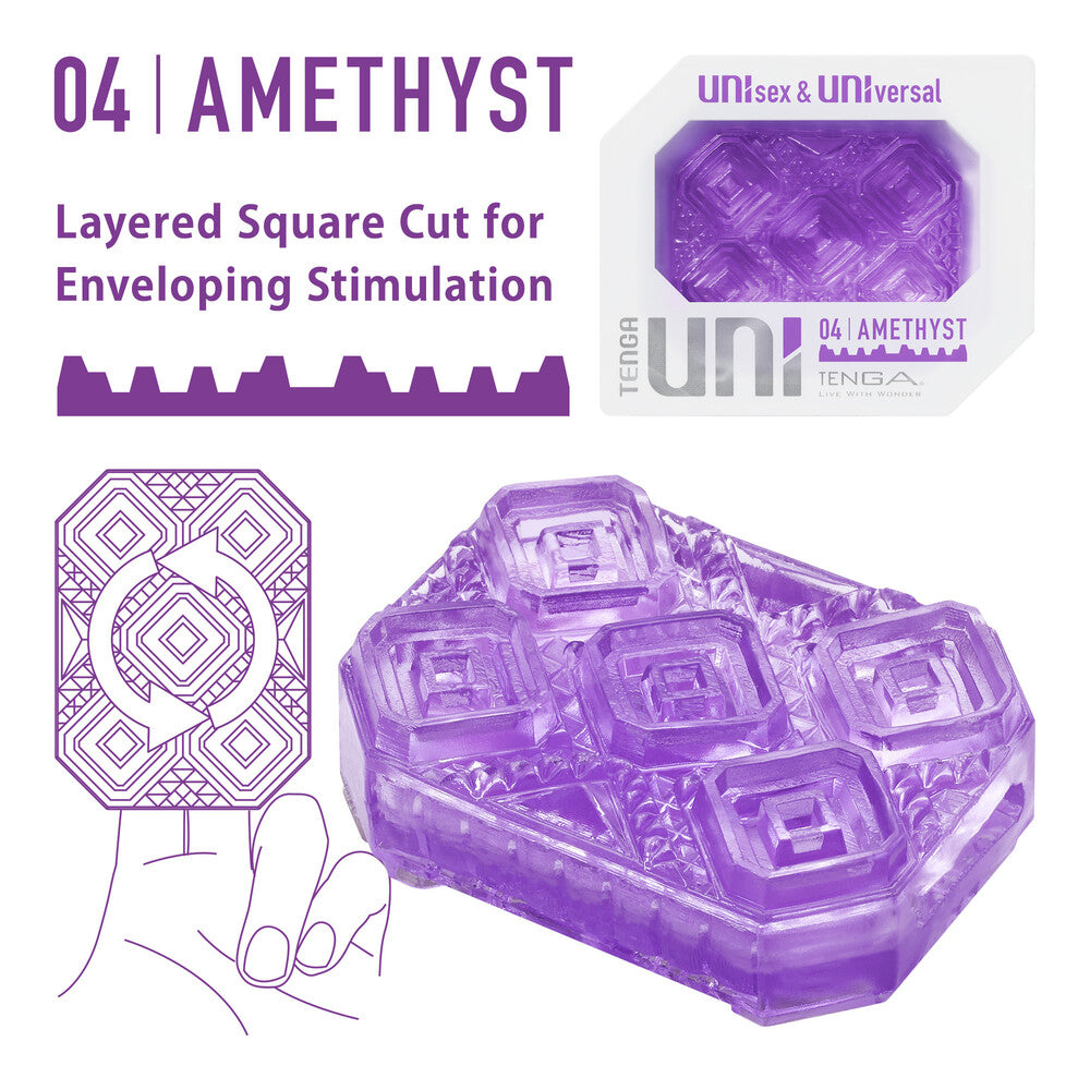PlayBound UK adult toys & lingerie: tenga uni amethyst sleeve masturbator