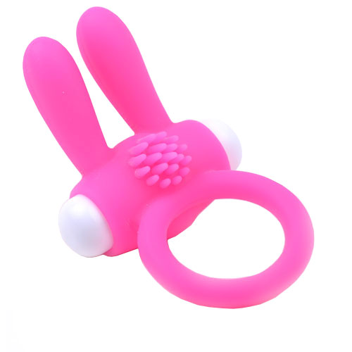 PlayBound UK adult toys & lingerie: cockring with rabbit ears pink