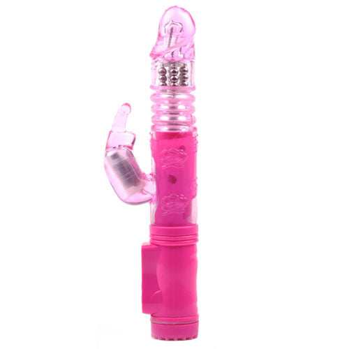 PlayBound UK adult toys & lingerie: pink rabbit vibrator with thrusting motion