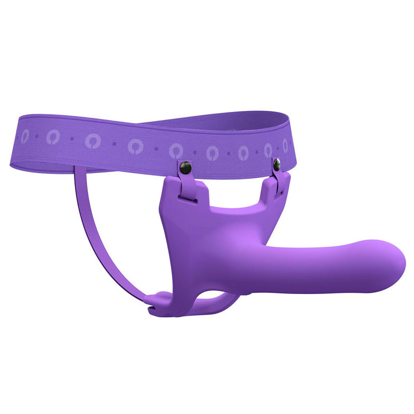 PlayBound UK adult toys & lingerie: zoro silicone strap on system with waistbands purple 5 5 inch