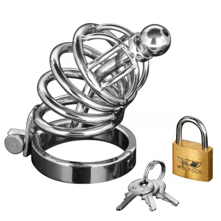 PlayBound UK adult toys & lingerie: asylum 4 ring locking chastity cage