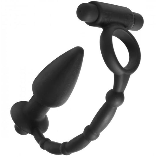 PlayBound UK adult toys & lingerie: viaticus dual cock ring and anal plug vibrator